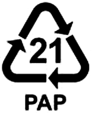 recyklačný symbol hladká lepenka
