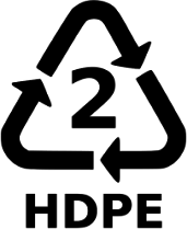 recyklačný symbol HDPE